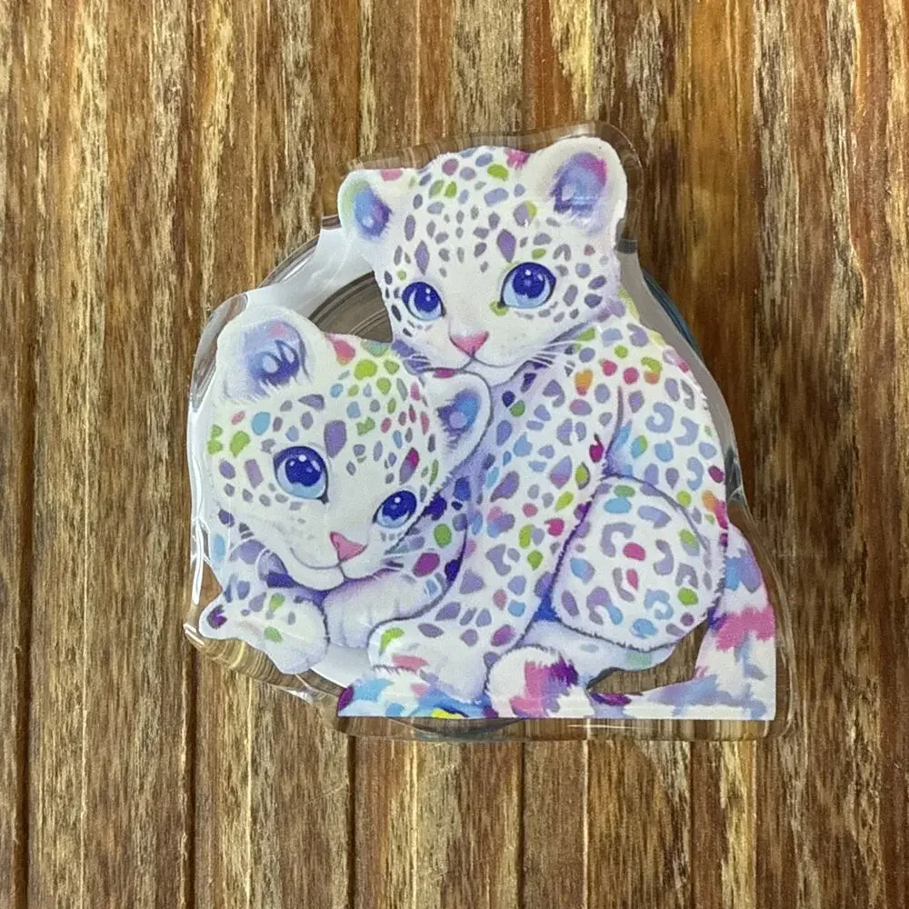 Magnetic Lisa Frank Rainbow Leopard Cubs Pop Up Phone Grip